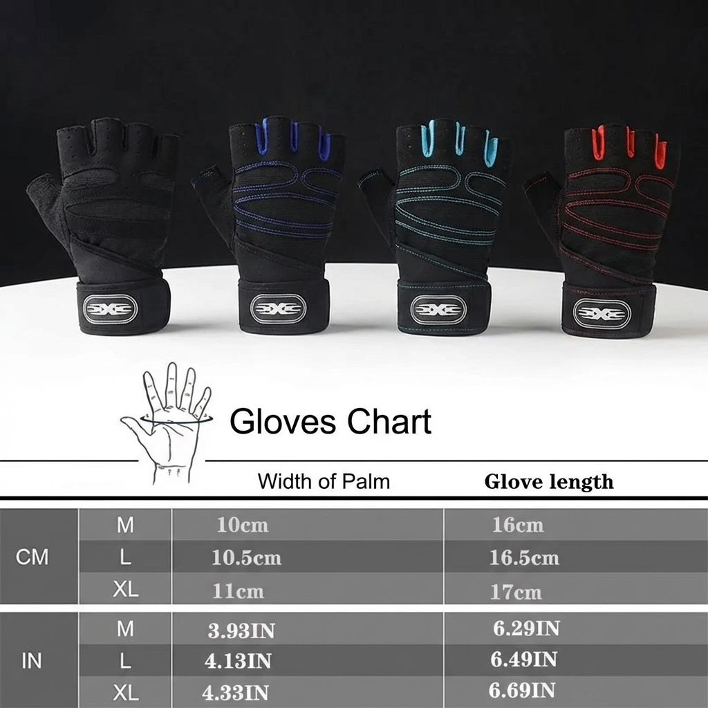 Training Wrist Wrap Gloves